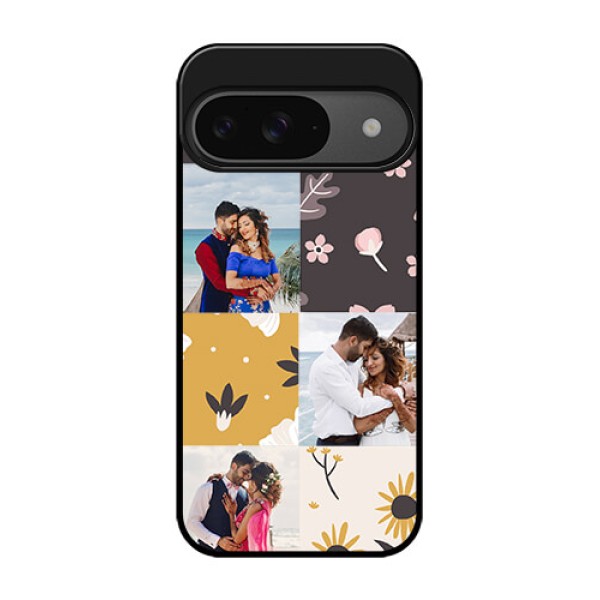 Google Pixel 9 5G Custom Glass Phone Case - 3 Images With Floral Design