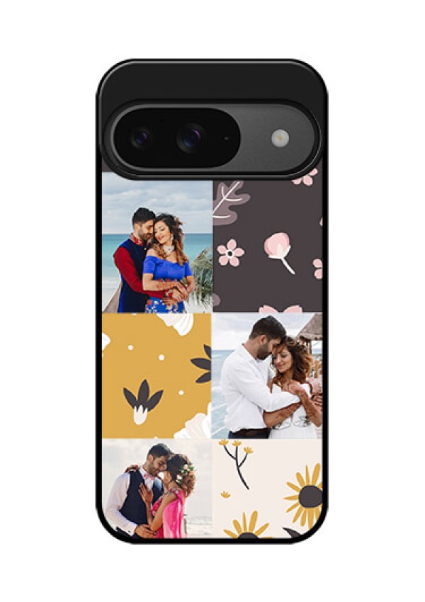 Google Pixel 9 5G Custom Glass Phone Case - 3 Images With Floral Design