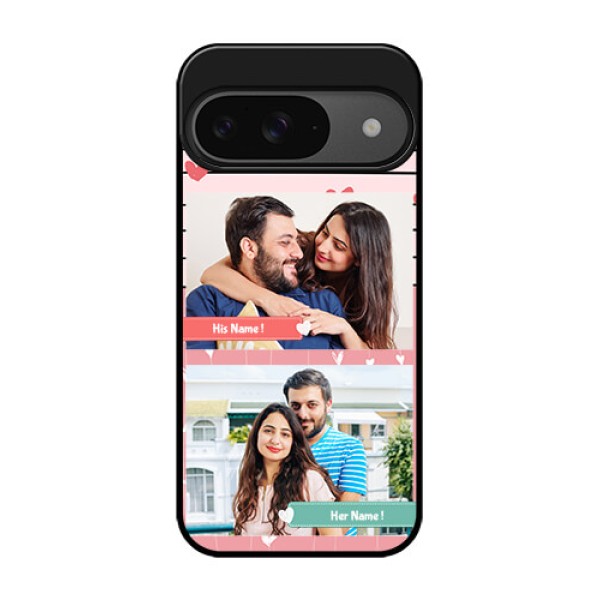 Google Pixel 9 5G Custom Glass Phone Case - Photo With Heart Design