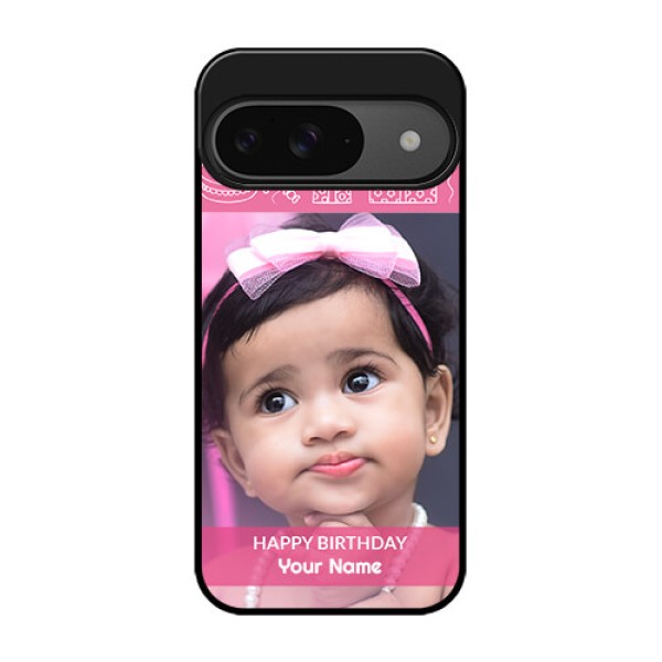 Google Pixel 9 5G Custom Glass Phone Case - With Birthday Line Art Design