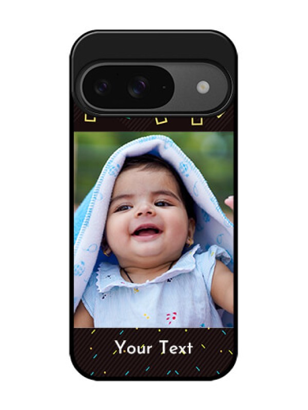 Custom Google Pixel 9 5G Custom Glass Phone Case - With Confetti Birthday Design