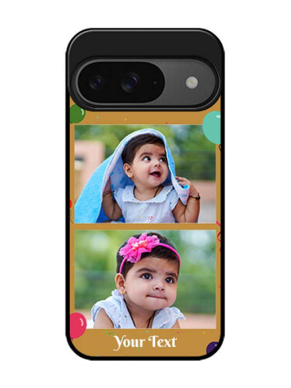 Custom Google Pixel 9 5G Custom Glass Phone Case - Image Holder With Birthday Celebrations Design