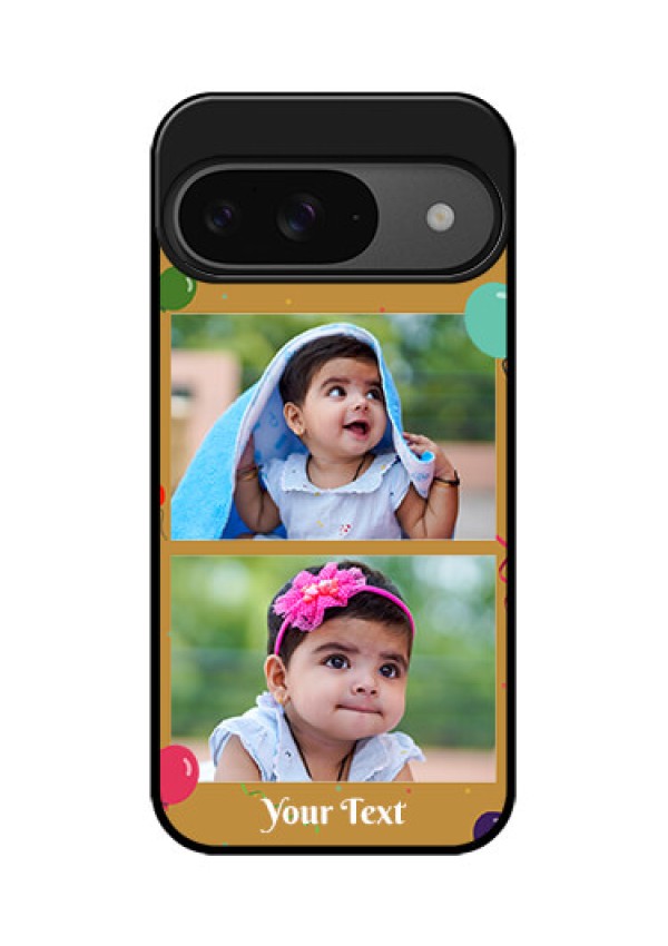 Google Pixel 9 5G Custom Glass Phone Case - Image Holder With Birthday Celebrations Design