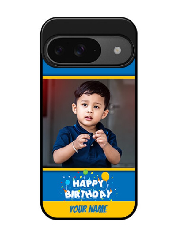 Custom Google Pixel 9 5G Custom Glass Phone Case - Birthday Wishes Design