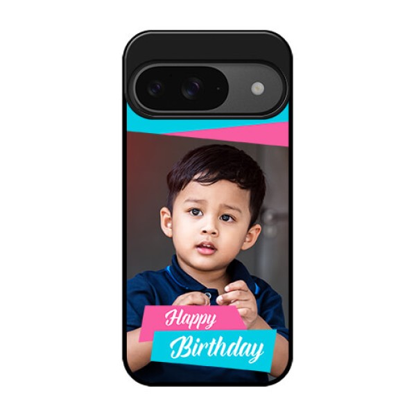 Google Pixel 9 5G Custom Glass Phone Case - Image Holder With 2 Color Design