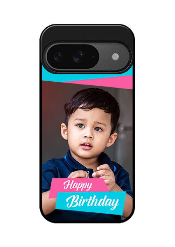 Google Pixel 9 5G Custom Glass Phone Case - Image Holder With 2 Color Design