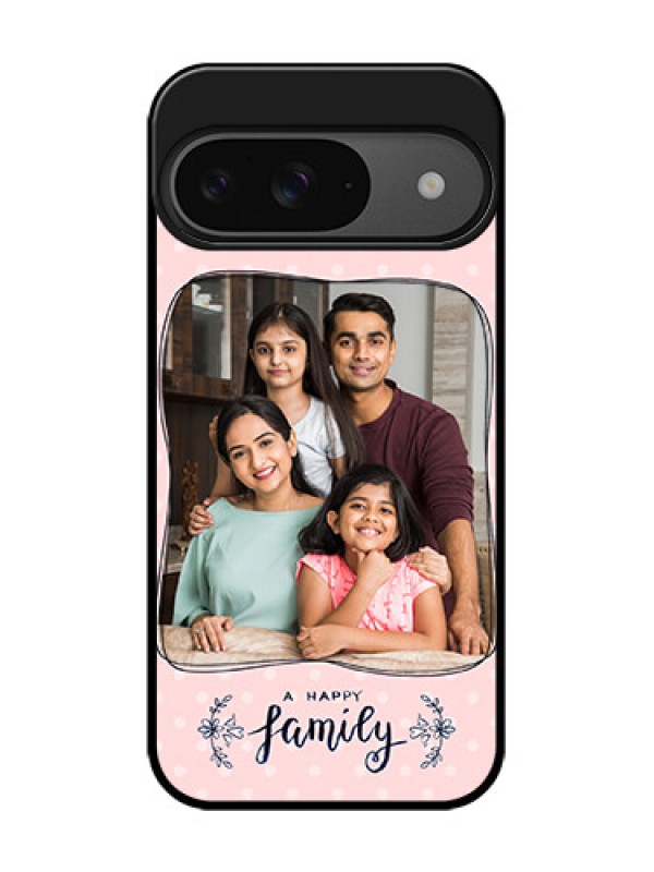 Custom Google Pixel 9 5G Custom Glass Phone Case - Family With Dots Design