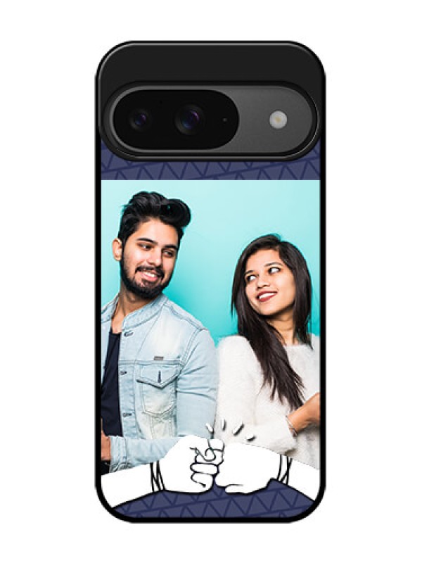 Custom Google Pixel 9 5G Custom Glass Phone Case - With Best Friends Design