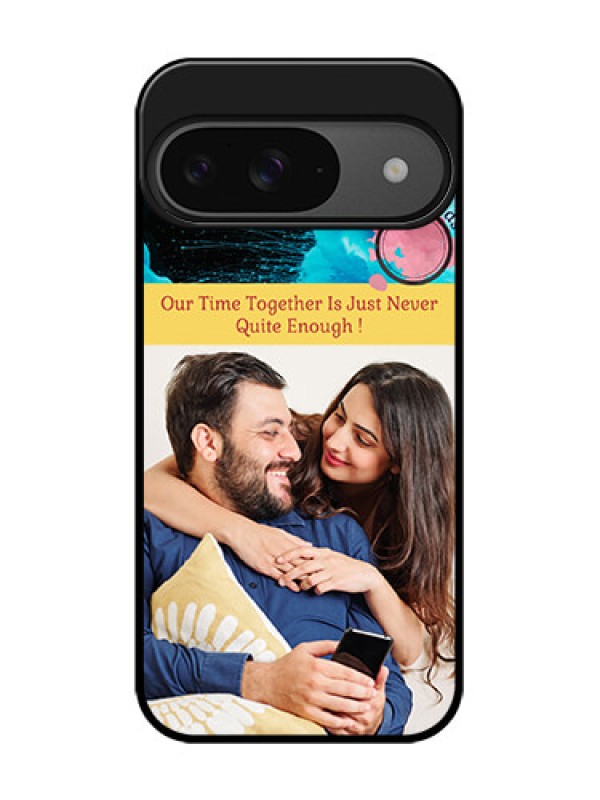 Custom Google Pixel 9 5G Custom Glass Phone Case - Quote With Acrylic Painting Design