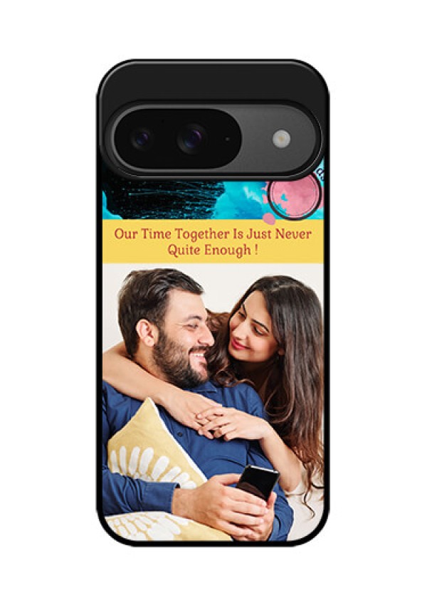 Google Pixel 9 5G Custom Glass Phone Case - Quote With Acrylic Painting Design