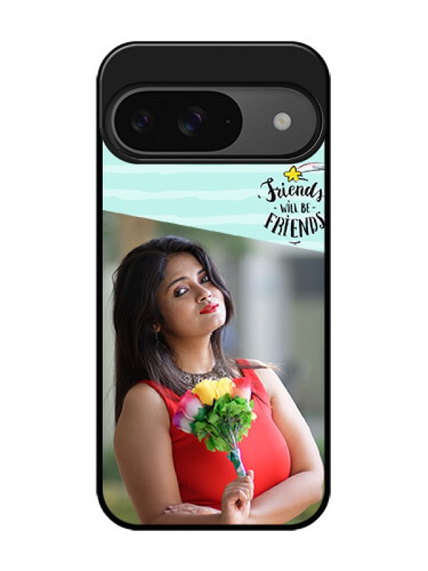 Custom Google Pixel 9 5G Custom Glass Phone Case - Friends Picture Icon Design