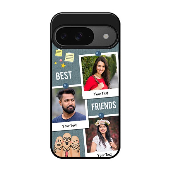 Google Pixel 9 5G Custom Glass Phone Case - Sticky Frames And Friendship Design