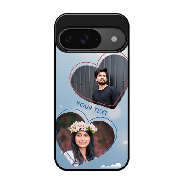 Google Pixel 9 5G Custom Glass Phone Case - Blue Color Couple Design