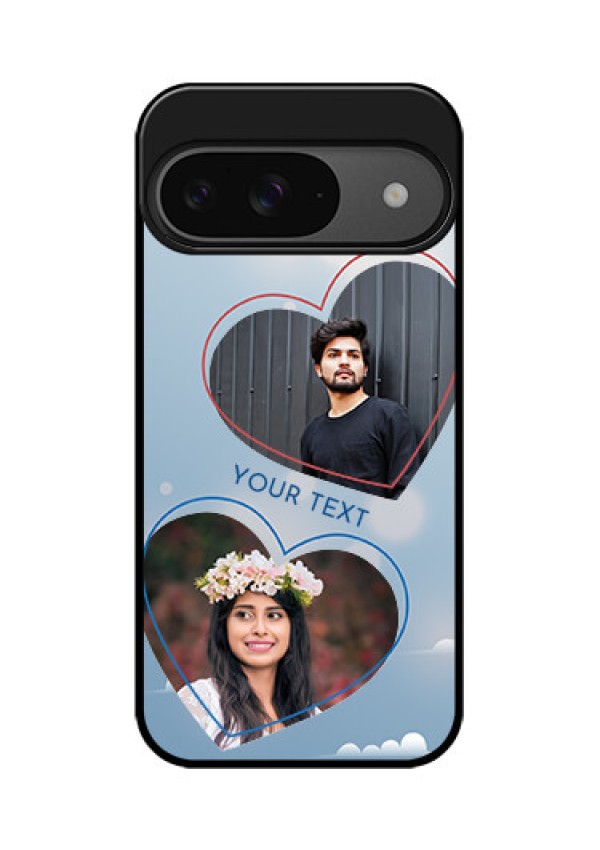 Google Pixel 9 5G Custom Glass Phone Case - Blue Color Couple Design