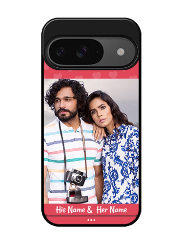 Custom Google Pixel 9 5G Custom Glass Phone Case - Simple Love Design