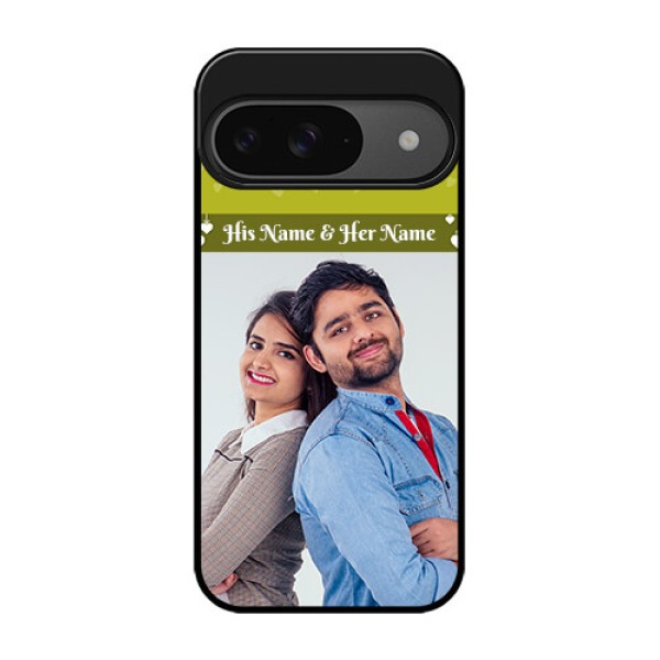 Google Pixel 9 5G Custom Glass Phone Case - You and Me Heart Design