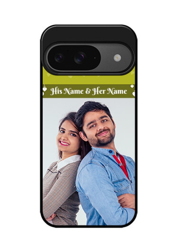 Google Pixel 9 5G Custom Glass Phone Case - You and Me Heart Design