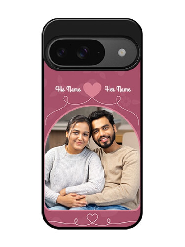 Custom Google Pixel 9 5G Custom Glass Phone Case - Love Floral Design