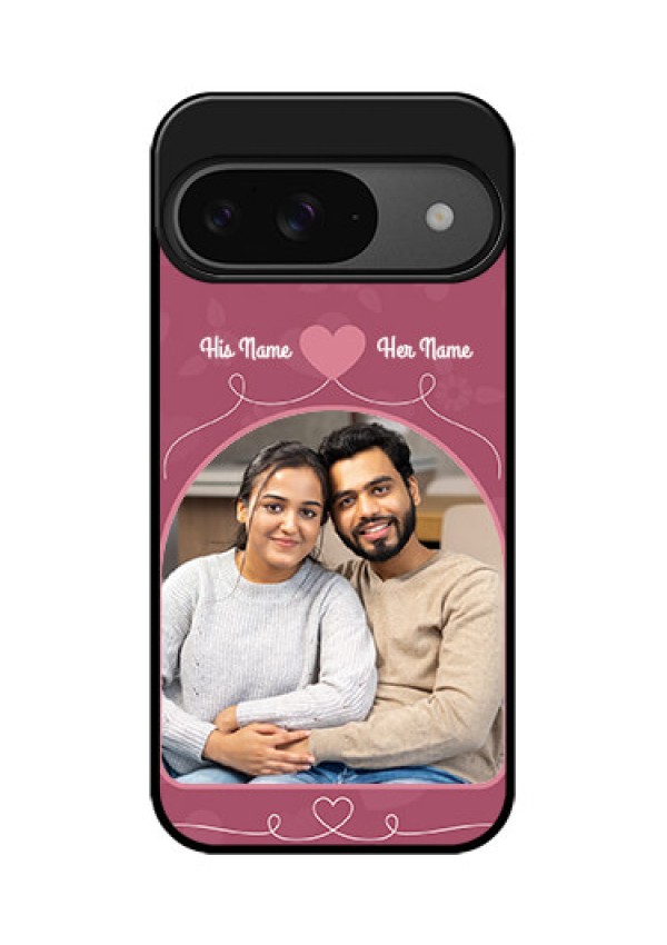 Google Pixel 9 5G Custom Glass Phone Case - Love Floral Design