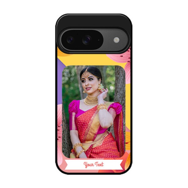 Google Pixel 9 5G Custom Glass Phone Case - 3 Image With Vintage Floral Design