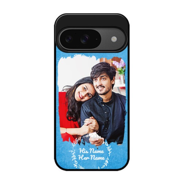 Google Pixel 9 5G Custom Glass Phone Case - Blue Color Vintage Design