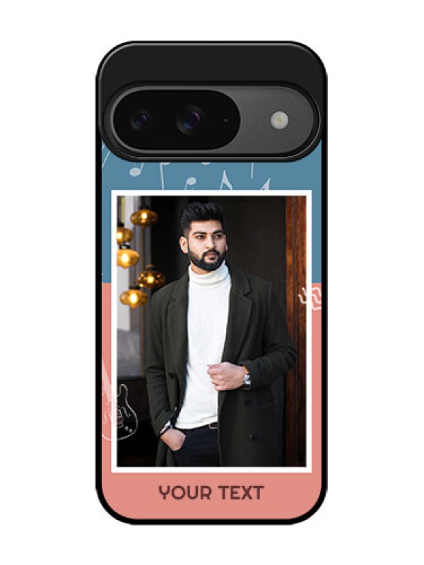 Custom Google Pixel 9 5G Custom Glass Phone Case - With Color Musical Note Design