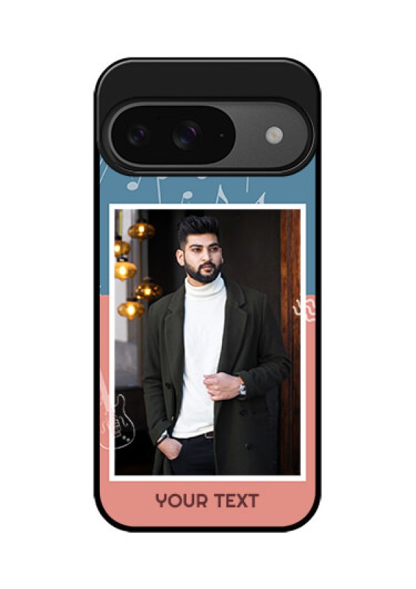 Google Pixel 9 5G Custom Glass Phone Case - With Color Musical Note Design