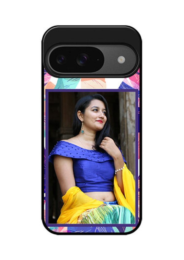 Google Pixel 9 5G Custom Glass Phone Case - Abstract Floral Design