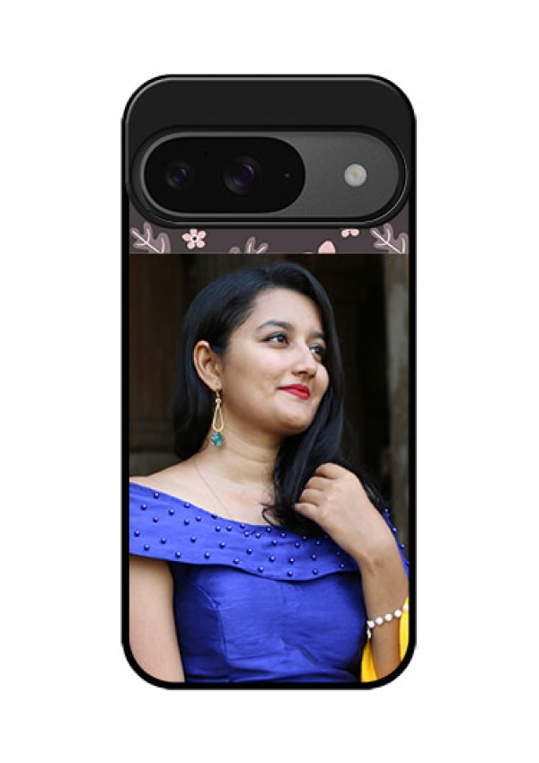 Google Pixel 9 5G Custom Glass Phone Case - Stylish Floral Design