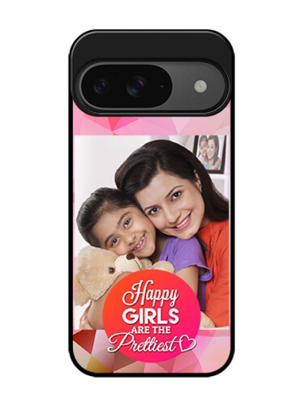 Custom Google Pixel 9 5G Custom Glass Phone Case - Abstract Triangle Design