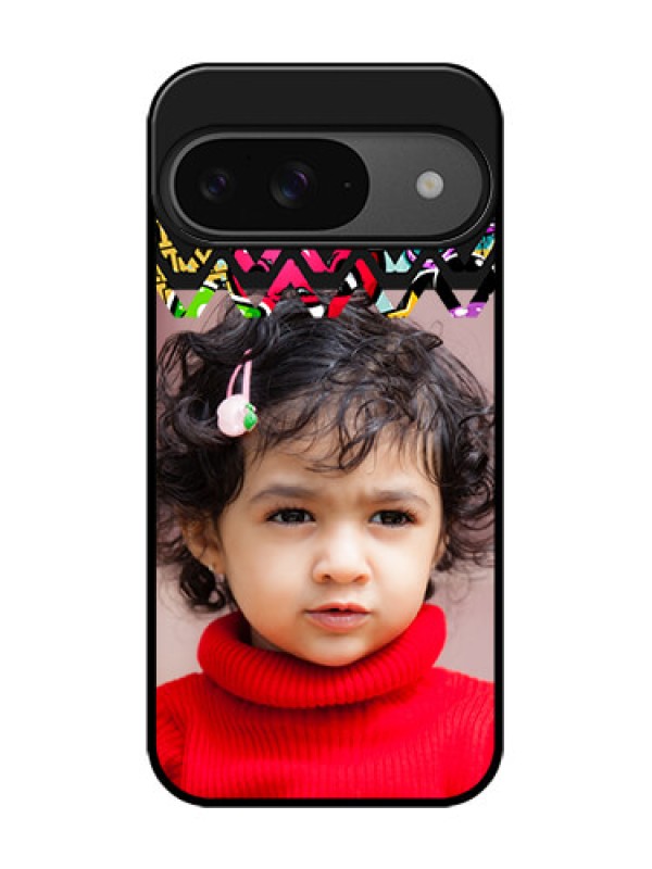 Custom Google Pixel 9 5G Custom Glass Phone Case - Neon Abstract Design