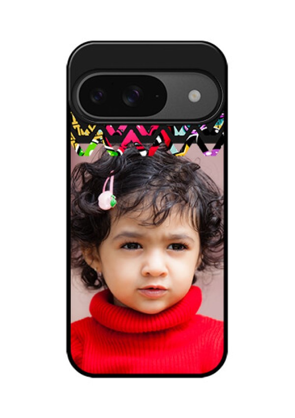 Google Pixel 9 5G Custom Glass Phone Case - Neon Abstract Design