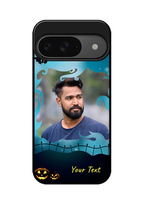 Google Pixel 9 5G Custom Glass Phone Case - Halloween Frame Design