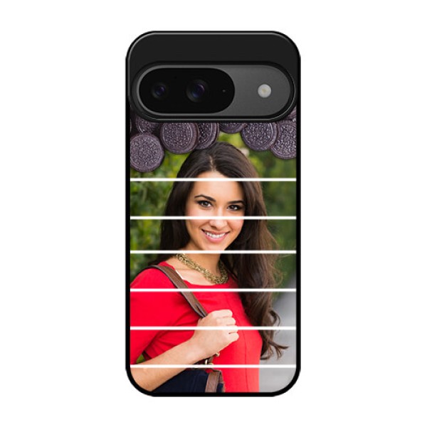 Google Pixel 9 5G Custom Glass Phone Case - With Oreo Biscuit Design
