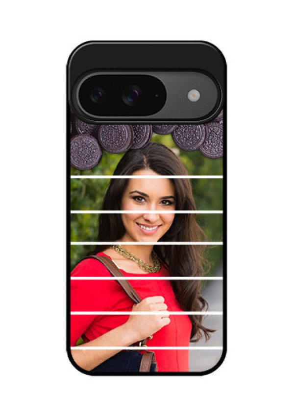 Google Pixel 9 5G Custom Glass Phone Case - With Oreo Biscuit Design