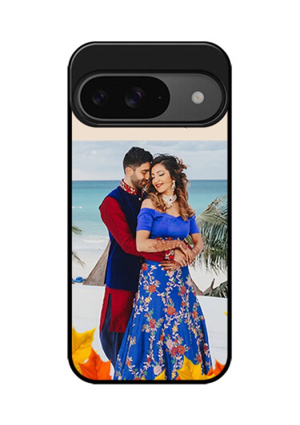 Google Pixel 9 5G Custom Glass Phone Case - Autumn Maple Leaves Design