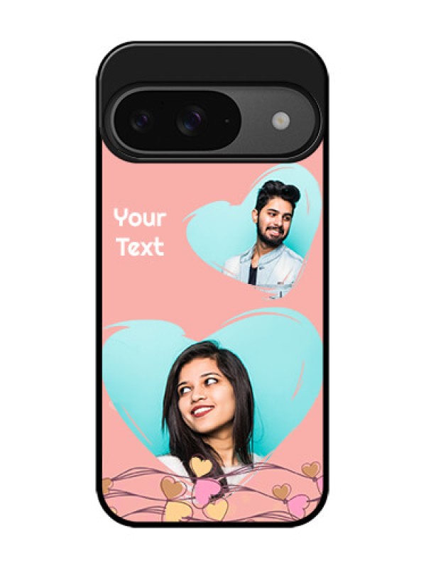 Custom Google Pixel 9 5G Custom Glass Phone Case - Love Doodle Design