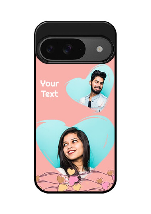 Google Pixel 9 5G Custom Glass Phone Case - Love Doodle Design