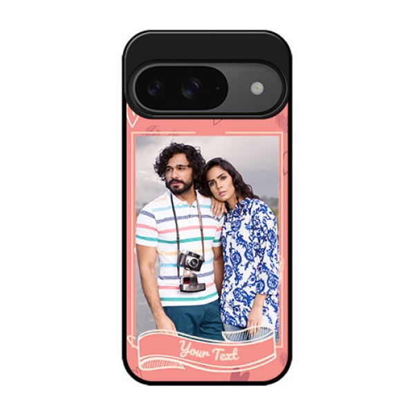 Google Pixel 9 5G Custom Glass Phone Case - Love Doodle Art Design