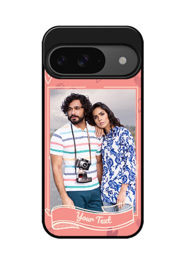 Google Pixel 9 5G Custom Glass Phone Case - Love Doodle Art Design