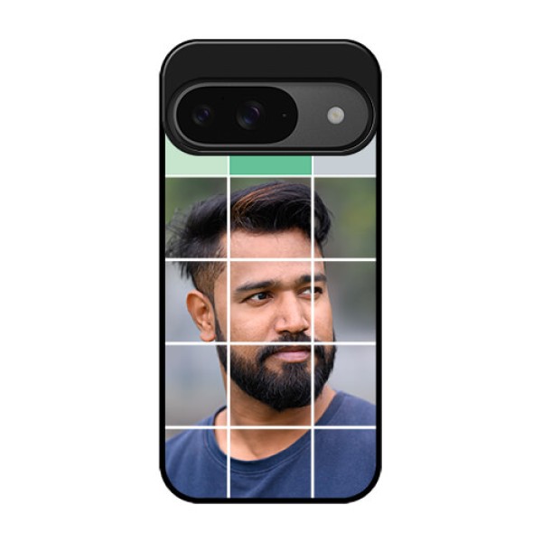 Google Pixel 9 5G Custom Glass Phone Case - With White Box Pattern