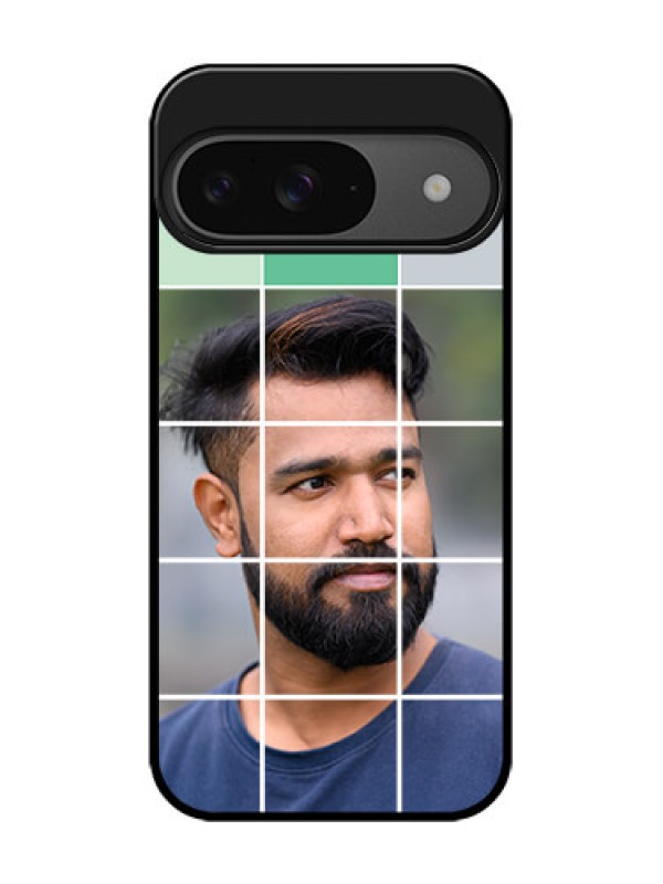 Custom Google Pixel 9 5G Custom Glass Phone Case - With White Box Pattern