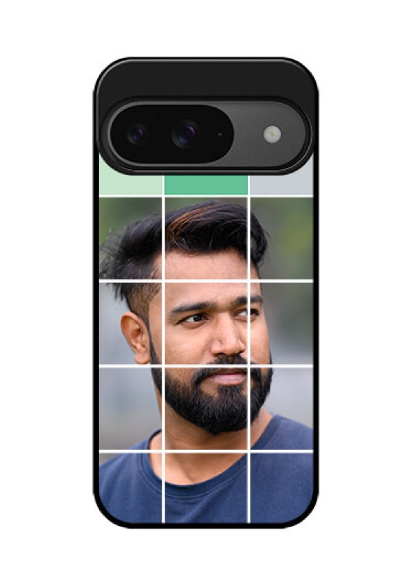Google Pixel 9 5G Custom Glass Phone Case - With White Box Pattern