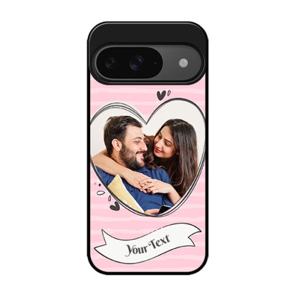 Google Pixel 9 5G Custom Glass Phone Case - Vintage Heart Design