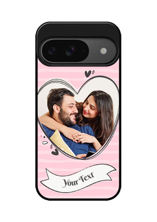 Google Pixel 9 5G Custom Glass Phone Case - Vintage Heart Design