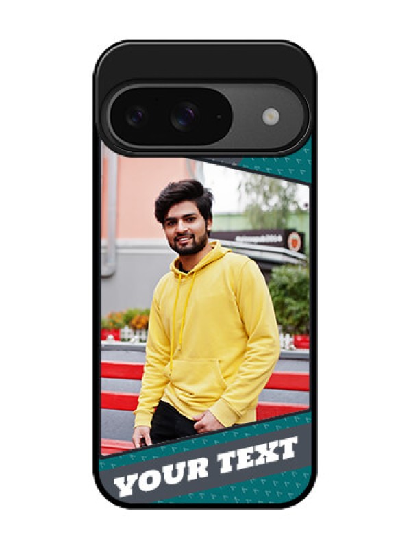 Custom Google Pixel 9 5G Custom Glass Phone Case - Background Pattern Design With Quote