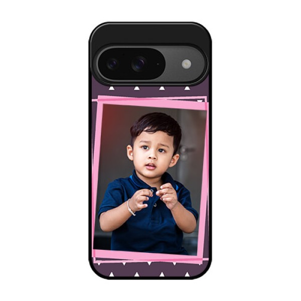 Google Pixel 9 5G Custom Glass Phone Case - Triangle Pattern Dotted Design