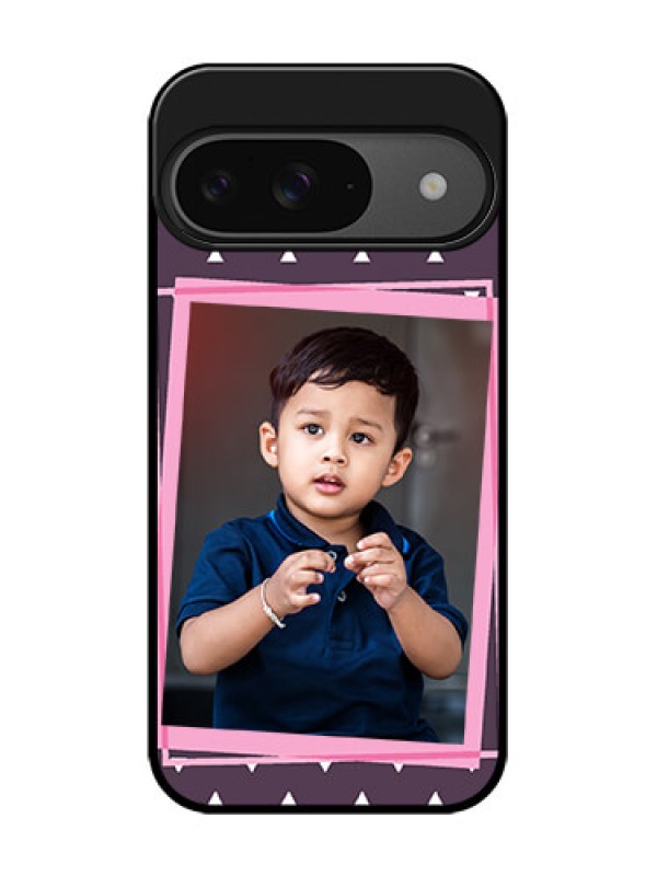 Custom Google Pixel 9 5G Custom Glass Phone Case - Triangle Pattern Dotted Design