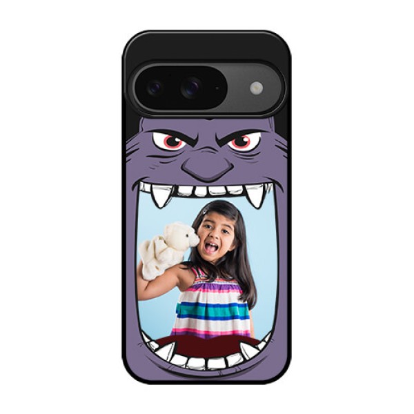 Google Pixel 9 5G Custom Glass Phone Case - Angry Monster Design