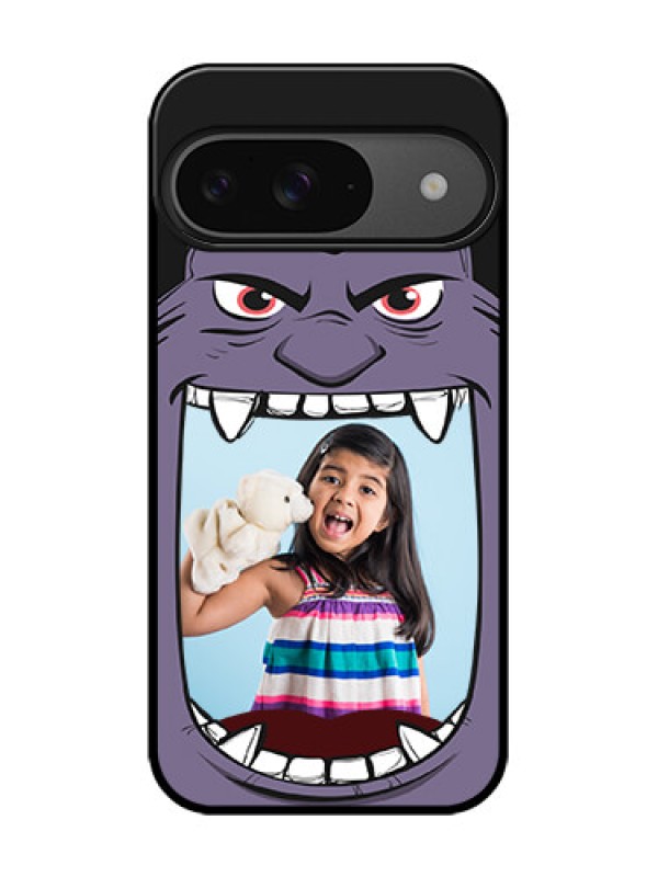 Custom Google Pixel 9 5G Custom Glass Phone Case - Angry Monster Design